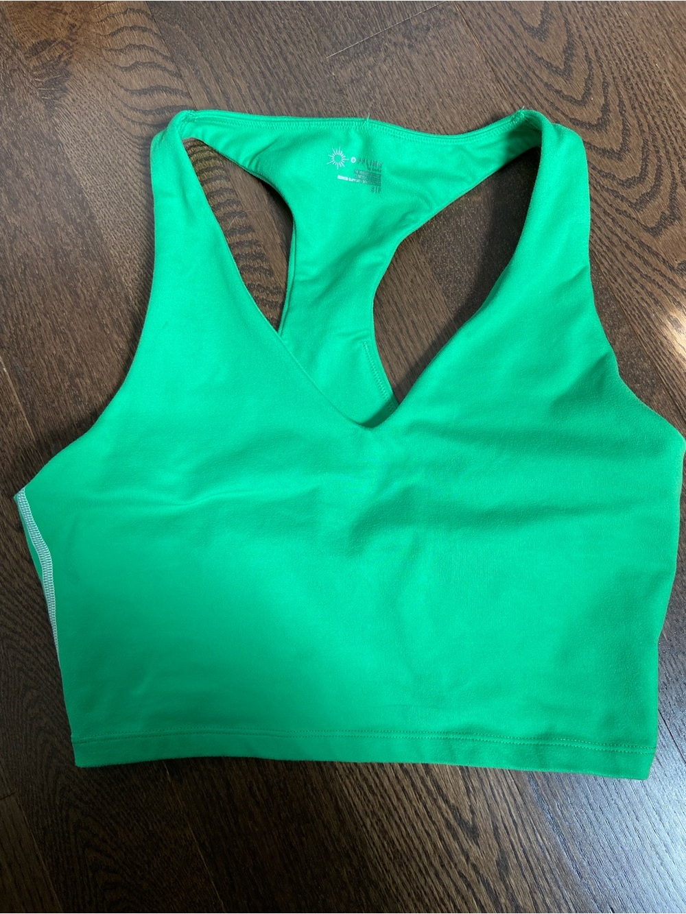 Green Racerback Bralette - Picture 3 of 6